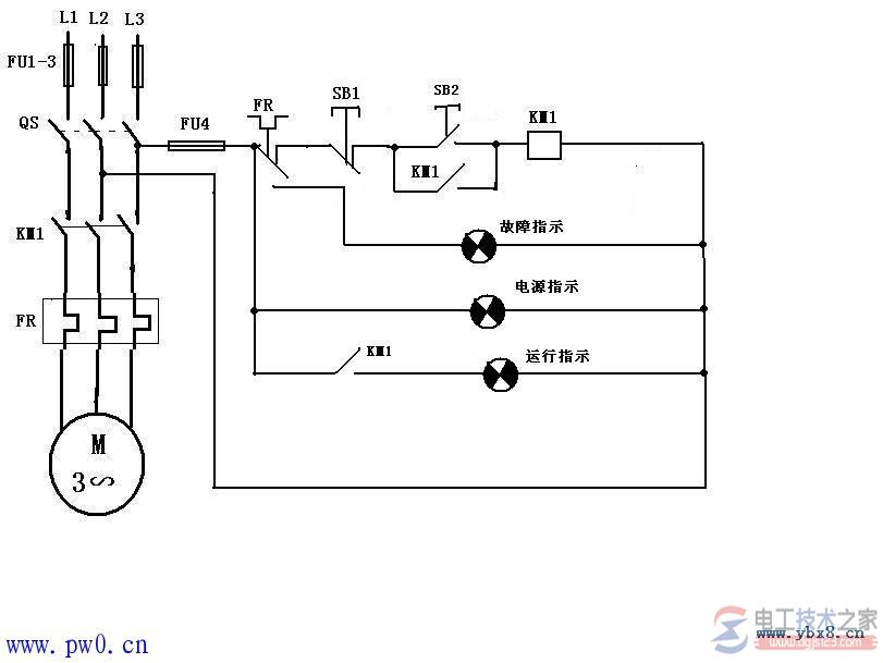 磁力启动开关接线图380图片