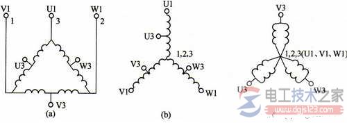 单速电机接线方法与电机定子绕阻的接口方式