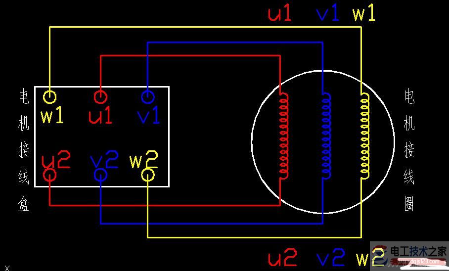 单相电机端子接线图图片
